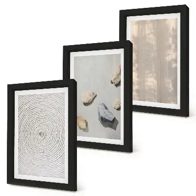 3-piece wall art set boho textures and natural structures