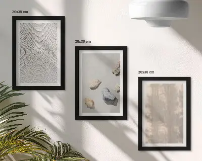 3-piece wall art set boho textures and natural structures