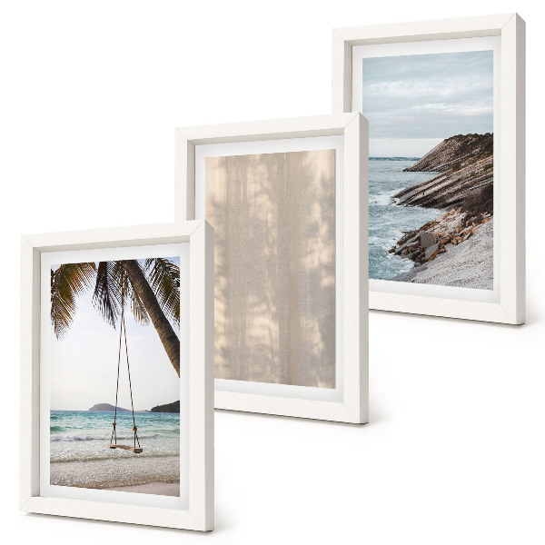 3-piece wall art set Summer sand and seaside views summer landscapes