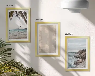 3-piece wall art set featuring summer sand and seaside landscape views