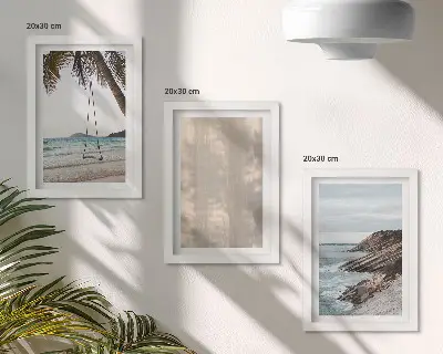 3-piece wall art set featuring summer sand and seaside landscape views