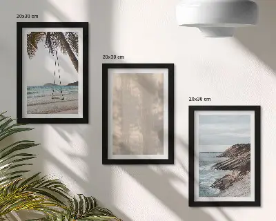 3-piece wall art set featuring summer sand and seaside landscape views