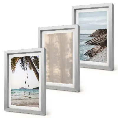 3-piece wall art set featuring summer sand and seaside landscape views