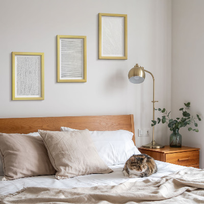 3-piece wall art set Bright string structures patterns in the sand