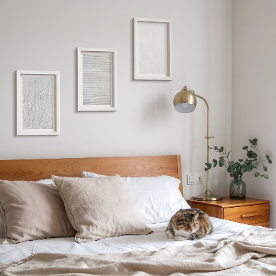 3-piece wall art set Bright string structures patterns in the sand