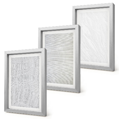 3-piece wall art set Bright string structures patterns in the sand