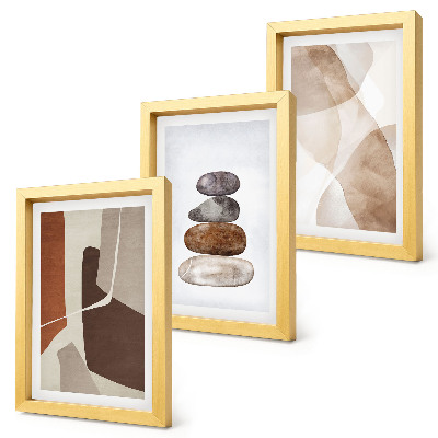 Framed triptych Abstract painting modern decorations