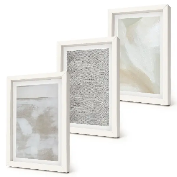 3-piece wall art set modern abstract painting with textured design