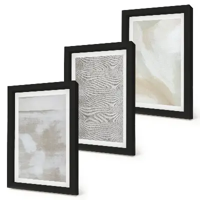 3-piece wall art set modern abstract painting with textured design
