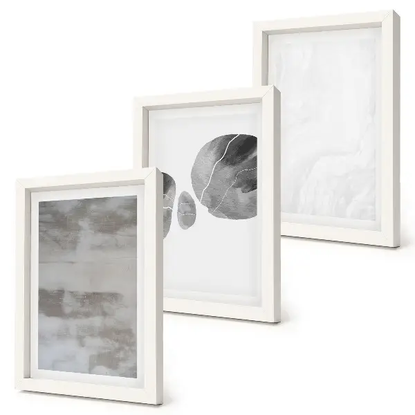 Photo frame wall gallery set modern abstract shapes and structures design