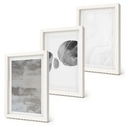 Photo frame wall gallery set modern abstract shapes and structures design