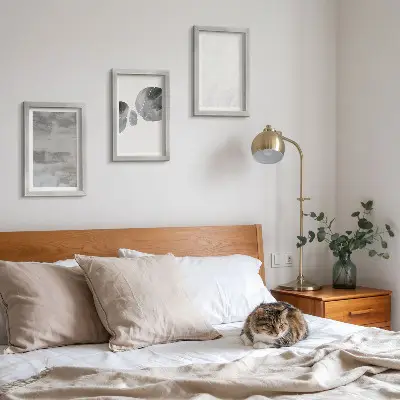 Photo frame wall gallery set modern abstract shapes and structures design