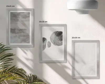 Photo frame wall gallery set modern abstract shapes and structures design