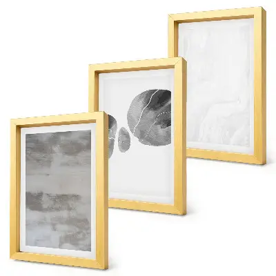 Photo frame wall gallery set modern abstract shapes and structures design