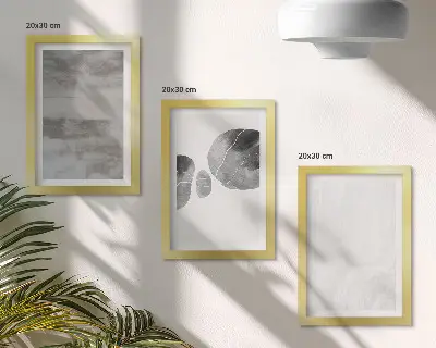 Photo frame wall gallery set modern abstract shapes and structures design