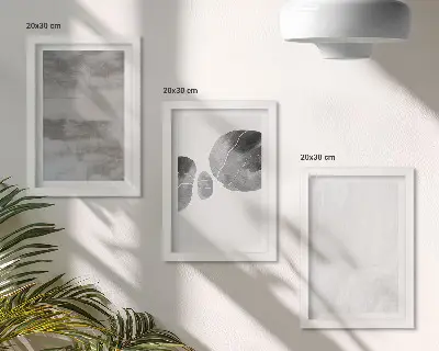 Photo frame wall gallery set modern abstract shapes and structures design