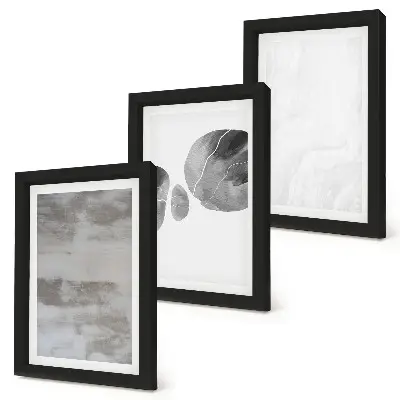 Photo frame wall gallery set modern abstract shapes and structures design