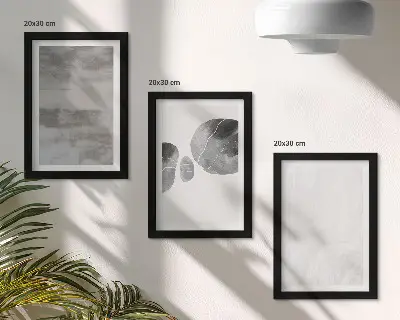 Photo frame wall gallery set modern abstract shapes and structures design
