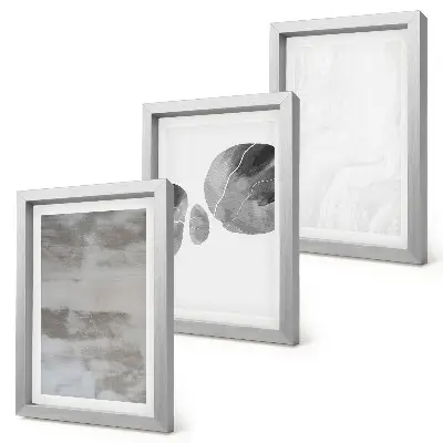 Photo frame wall gallery set modern abstract shapes and structures design