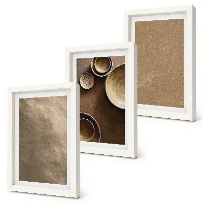 Stone structures modern minimalist wall art framed triptych