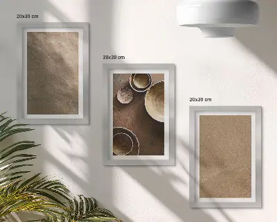 Stone structures modern minimalist wall art framed triptych
