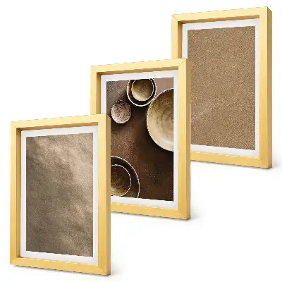 Stone structures modern minimalist wall art framed triptych