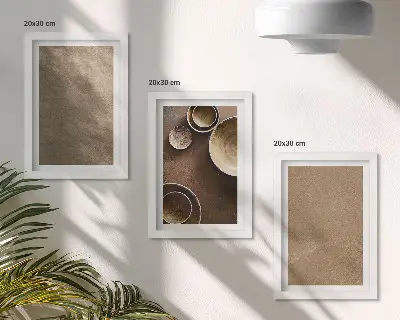 Stone structures modern minimalist wall art framed triptych