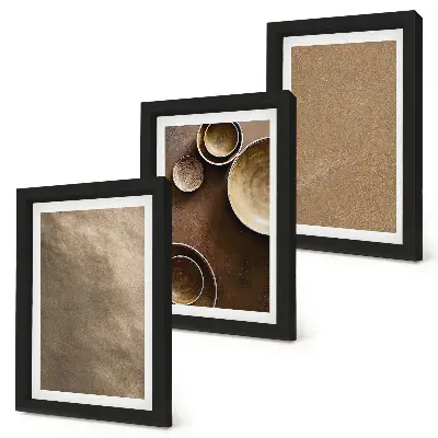 Stone structures modern minimalist wall art framed triptych