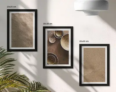 Stone structures modern minimalist wall art framed triptych
