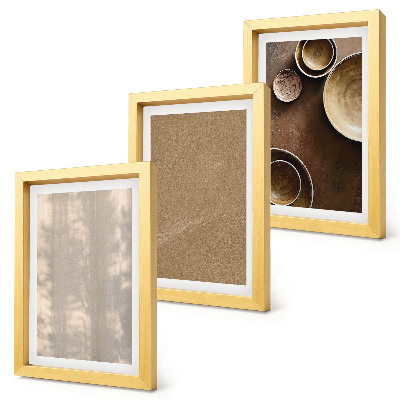 3-piece wall art set Structures and textures in a minimalist style