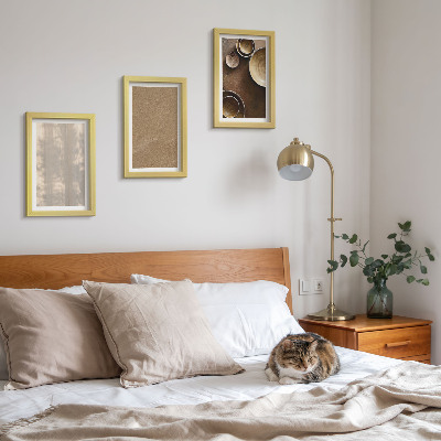 3-piece wall art set Structures and textures in a minimalist style