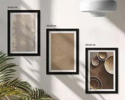 3-Piece Wall Art Set featuring structures and textures in a minimalist style