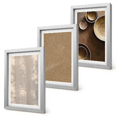 3-piece wall art set Structures and textures in a minimalist style