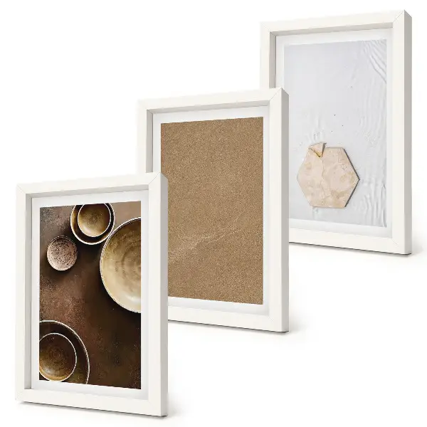 3-piece wall art set with minimalist textures in warm colors