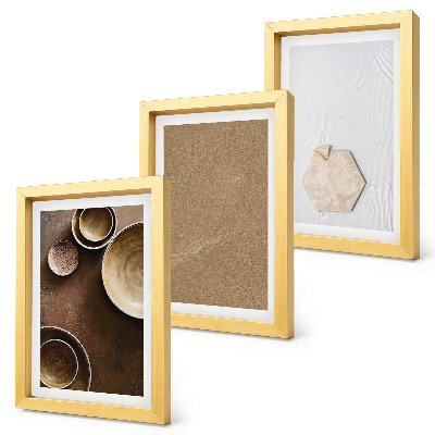 3-piece wall art set Minimalist textures in warm colors