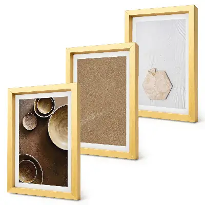 3-piece wall art set with minimalist textures in warm colors