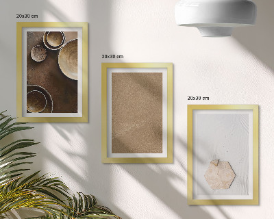 3-piece wall art set Minimalist textures in warm colors