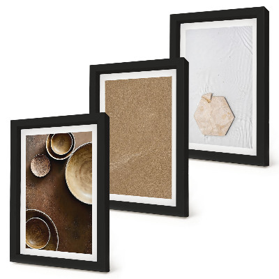 3-piece wall art set Minimalist textures in warm colors