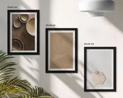 3-piece wall art set with minimalist textures in warm colors