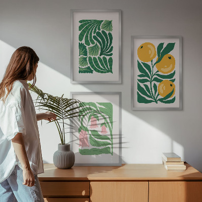Wall art set Minimalist plant patterns