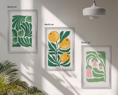 Wall art set Minimalist plant patterns