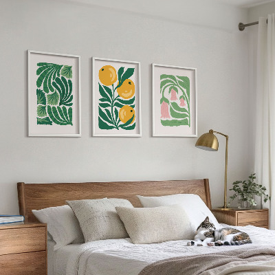 Wall art set Minimalist plant patterns