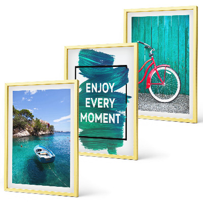 Wall art set Sea boat bike inspiration