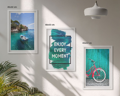 Wall art set Sea boat bike inspiration