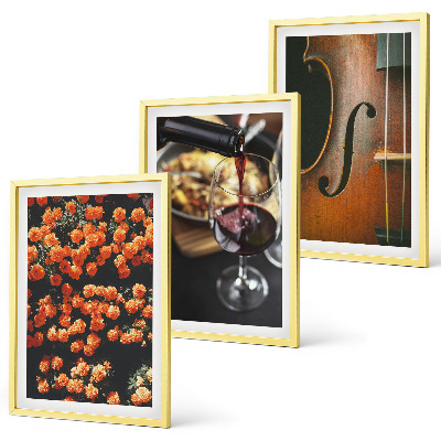 Wall art set Vintage flowers wine violin