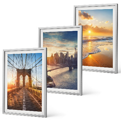 Wall art set Bridges sunsets city