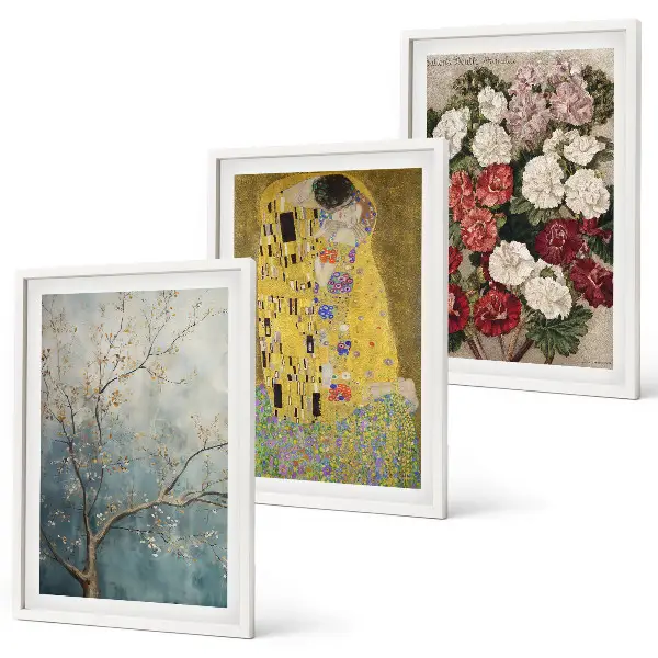 Gustav Klimt Tree of Life wall art set of three framed prints