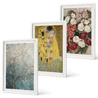 Gustav Klimt Tree of Life wall art set of three framed prints