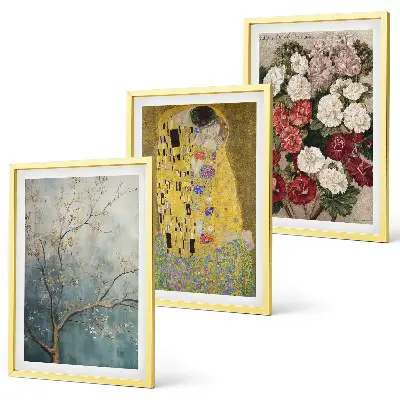 Gustav Klimt Tree of Life wall art set of three framed prints