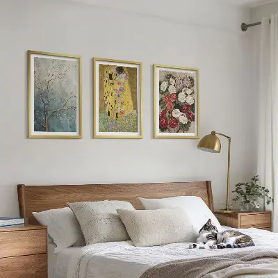 Gustav Klimt Tree of Life wall art set of three framed prints